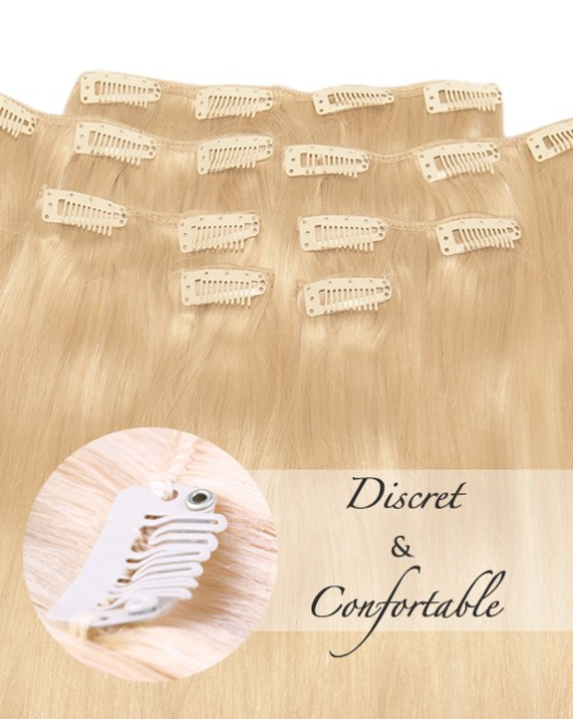 extensions de cheveux naturels à clips exclusive