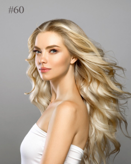 extensions de cheveux naturels à clips ondulées platine