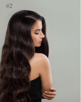 Extensions de cheveux naturels à clips gamme Exclusive de couleur Brun