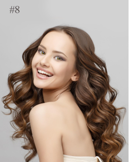 Extensions de cheveux naturels à clips gamme Exclusive Châtain