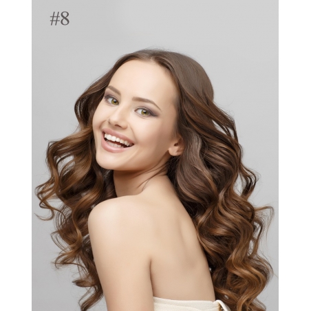 Extensions de cheveux naturels à clips gamme Exclusive Châtain