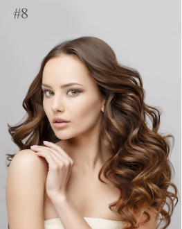 Extensions de cheveux naturels à clips gamme Exclusive de couleur Châtain