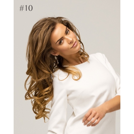 Extensions de cheveux naturels à clips gamme Exclusive de couleur Châtain clair