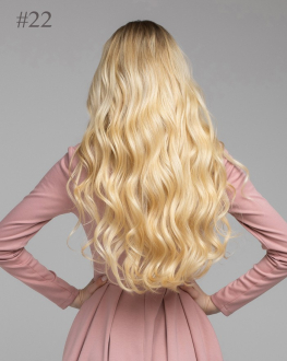 Extensions de cheveux naturels à clips gamme Exclusive de couleur Blonde