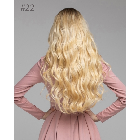 Extensions de cheveux naturels à clips gamme Exclusive de couleur Blonde