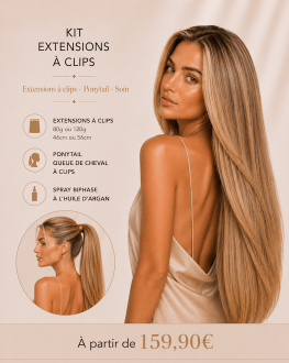 Kit d'extensions de à clips - Ponytail - soin pour extensions - cheveux naturels - Dream Extension